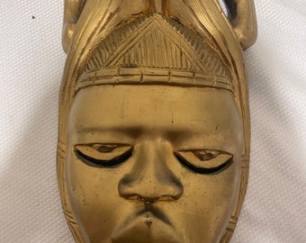 緑の幸福の鳥のアフリカのマスク：セセ木製壁装飾 - Etsy 日本