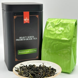 Premium Green Tea Competition Grade Organic Tea from Taiwan Biluochun Loose Leaf Variety 25 Grams with Black Tin for Storage image 2