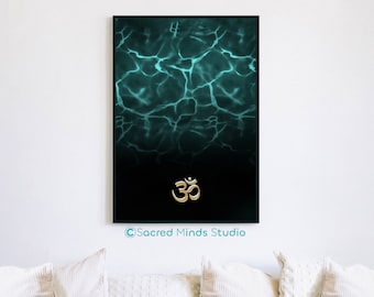 Símbolo sagrado imprimible arte de la pared regalo estético zen para vibraciones tranquilas y equilibradas decoración del hogar espiritual diseños acuáticos pacíficos descarga digital
