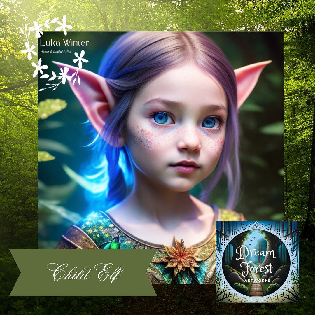 PRINTABLE Fantasy Art Elf Mythological Character Hyper Realism High ...