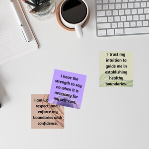 Cartes d'affirmation imprimables cartes de gentillesse imprimables affirmations quotidiennes cadeau imprimable cartes de soins personnels téléchargement numérique phrases limites bricolage