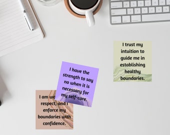 Printable affirmation cards printable kindness cards daily affirmations printable gift self care cards digital download boundary phrases DIY