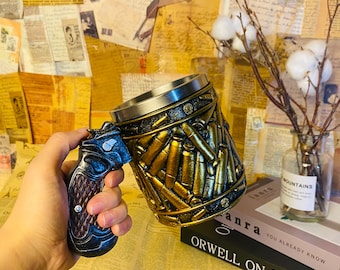 Funny Gun Bullet koffie | Whisky | Bierpul - uniek verjaardagscadeau voor man, vriend, vader - Mok met pistoolgreep 13,5 OZ