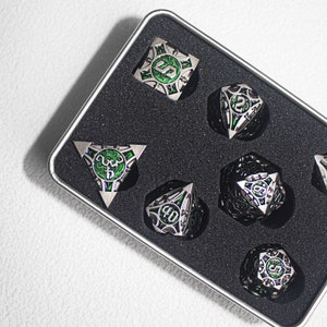 Metal Dnd Dice Set Dungeons and Dragons Dice Set Polyhedral d&d Dice Set for Role Playing Games Metal Dnd Dice Set
