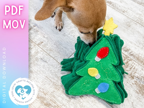 Snuffle Dog Toy Christmas Tree, Digital Download PDF Pattern, DIY