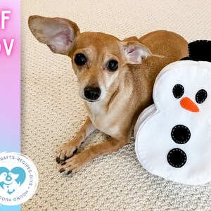 DIY Schneemann Snuffle Hund Spielzeug Bastelset (Download PDF Nähanleitung & SewAlong Video)