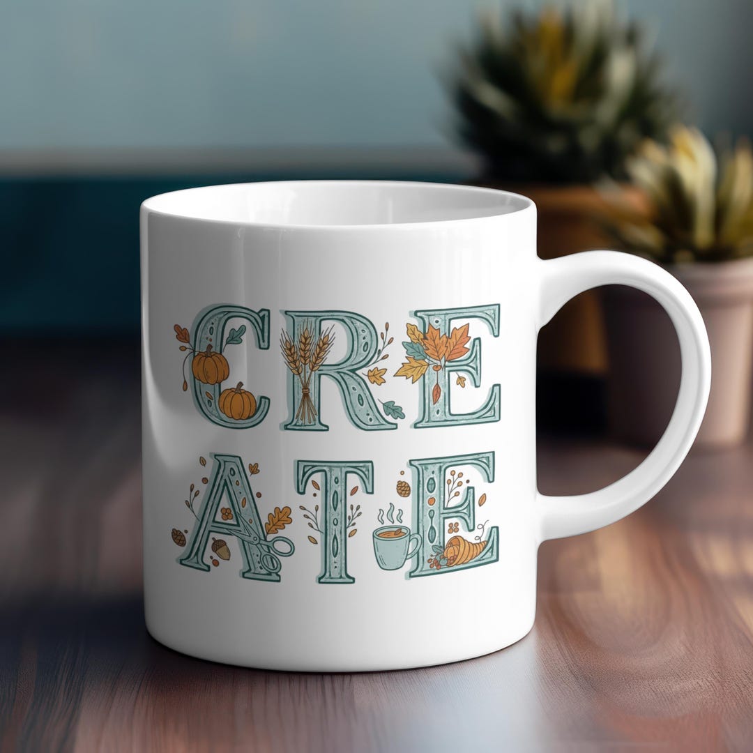 Fall CREATE Mug: Coffee Cup for Artists, Crafter Gift - Etsy