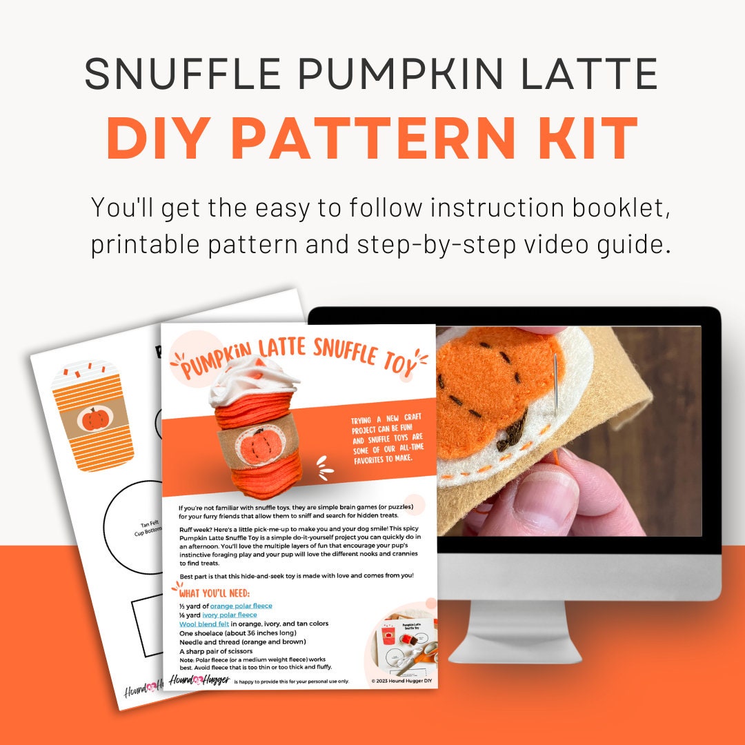 Snuffle Dog Toy Pumpkin Latte, Digital Download PDF Pattern, DIY Craft,  Treat Dispenser, Canine Enrichment, Keep Dogs Busy Toy, Hide Treats 