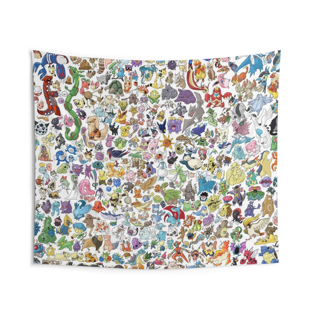 Pokemon Wall Tapestry Etsy