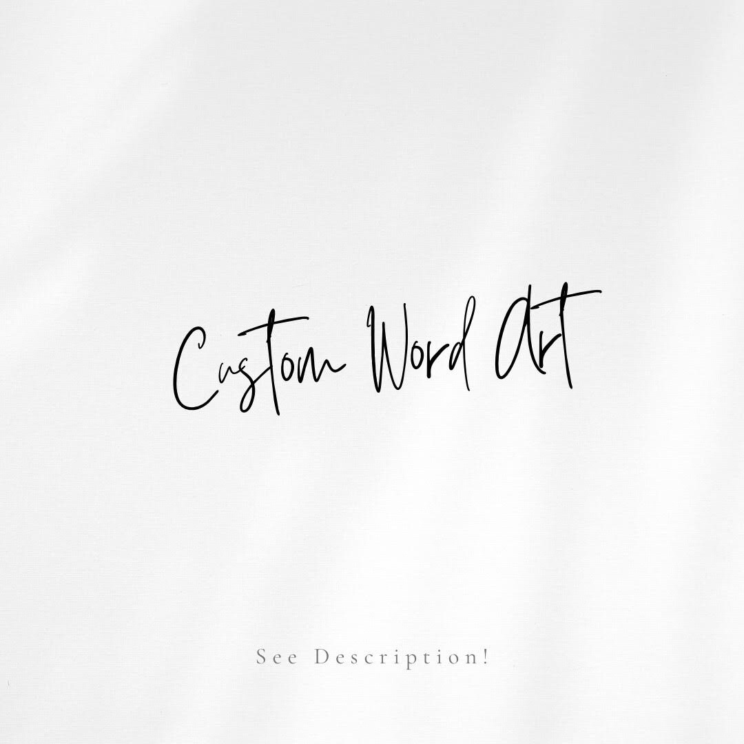 Custom word art etsy