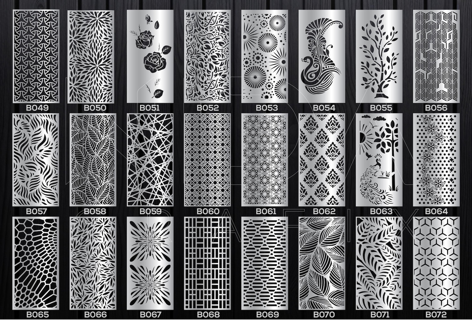 240 DXF Patterns File & Catalog PDF | Cnc File | Panel Templates ...