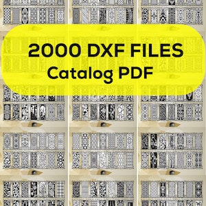 Fichier et catalogue de modèles DXF 2000 PDF | Fichier CNC | Modèles de panneaux | Collection de panneaux | Pochoir Vec | téléchargement instantané.