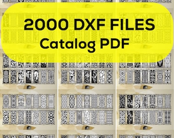 2000 DXF Patterns File & Catalog PDF | Cnc file | Panel Templates | Panel Collection | Stencil Vec | instant download.