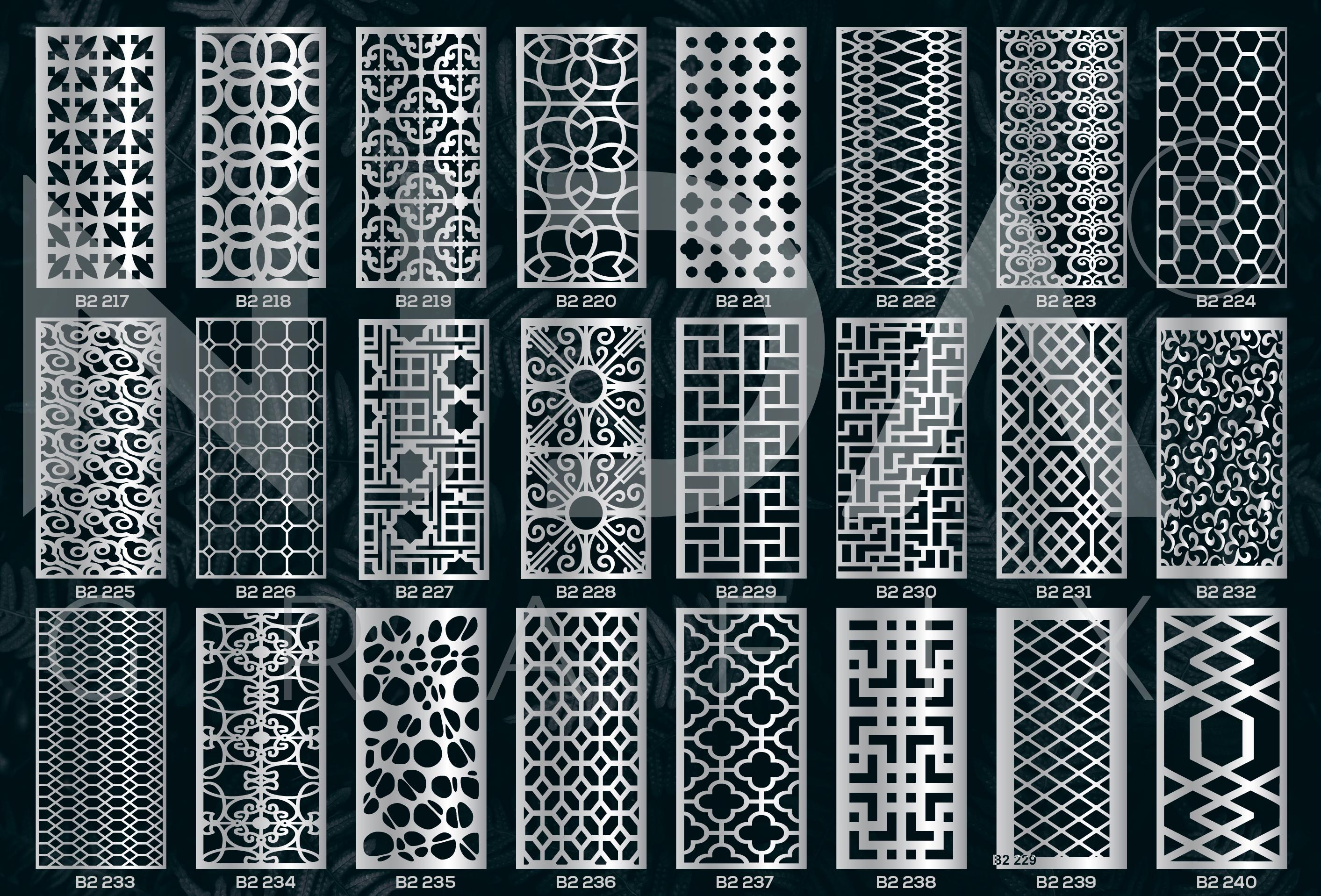 240 DXF Patterns File (PACK 2) | Cnc File | Panel Templates | Panel ...