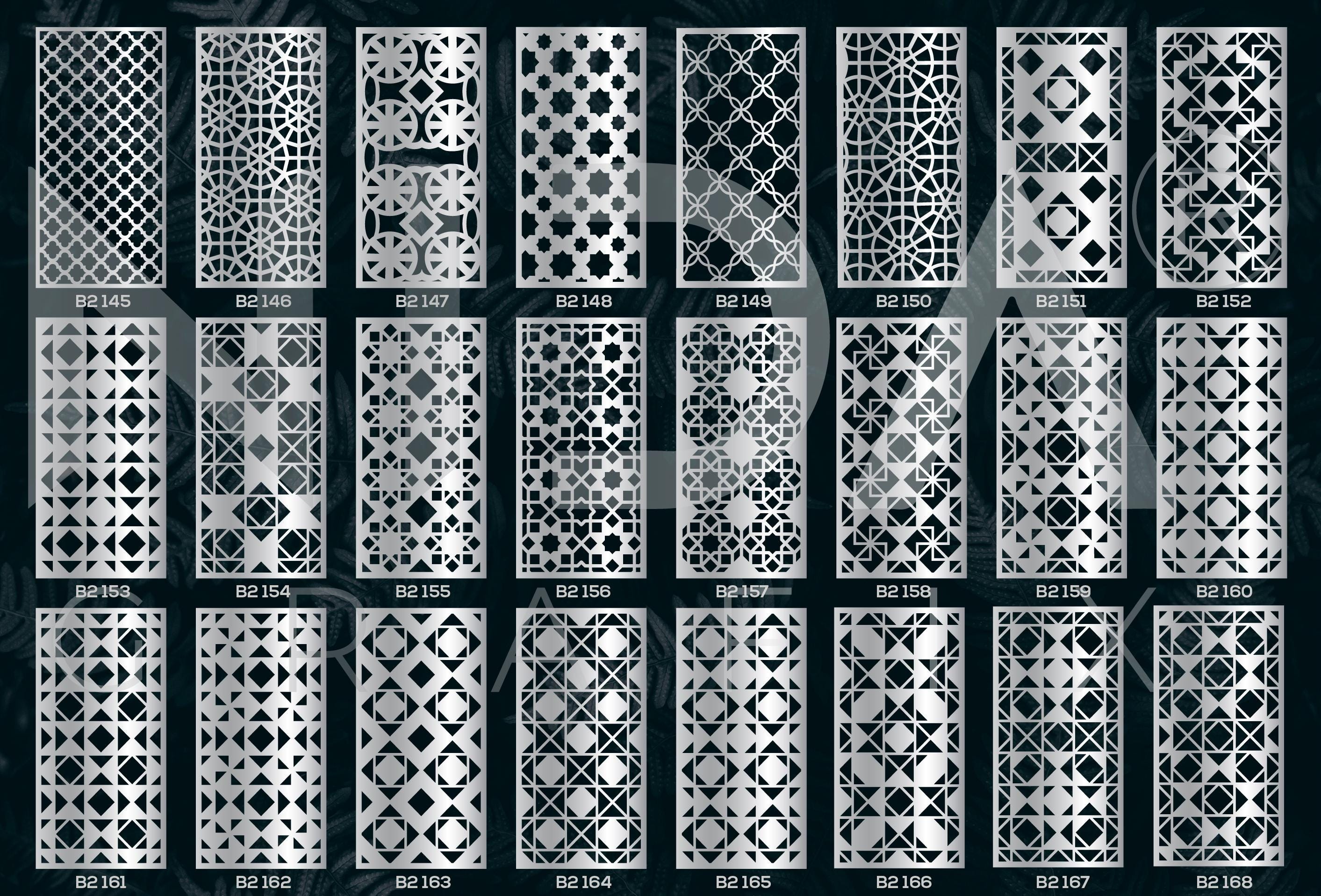 240 DXF Patterns File (PACK 2) | Cnc File | Panel Templates | Panel ...