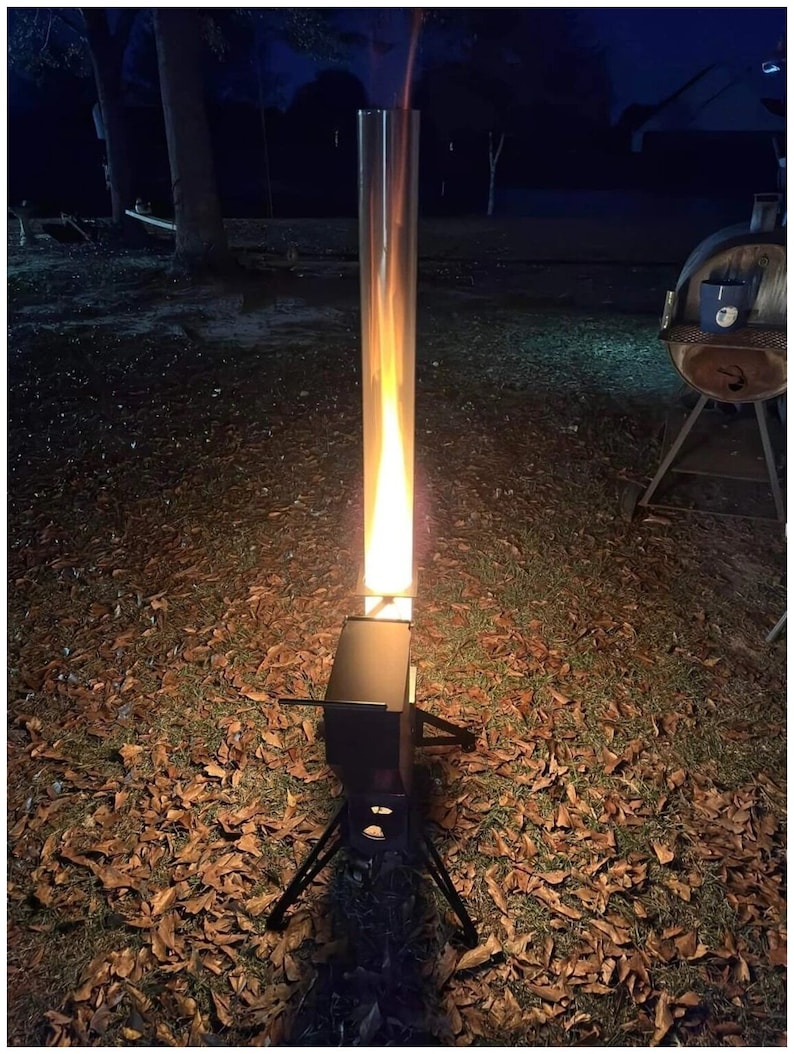 Gardenflare Fire Tube, Stainless Steel Fire Column And Pellet Torch For A Great Atmospheric Fire, Elegant Patio Heater And Garden Fireplace, Alternative To Your Patio And Garden (black Powder Coated