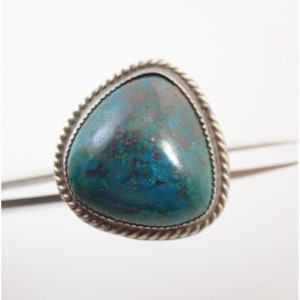 Vintage Chrysocolla Sterling Silver Ring Sz 7