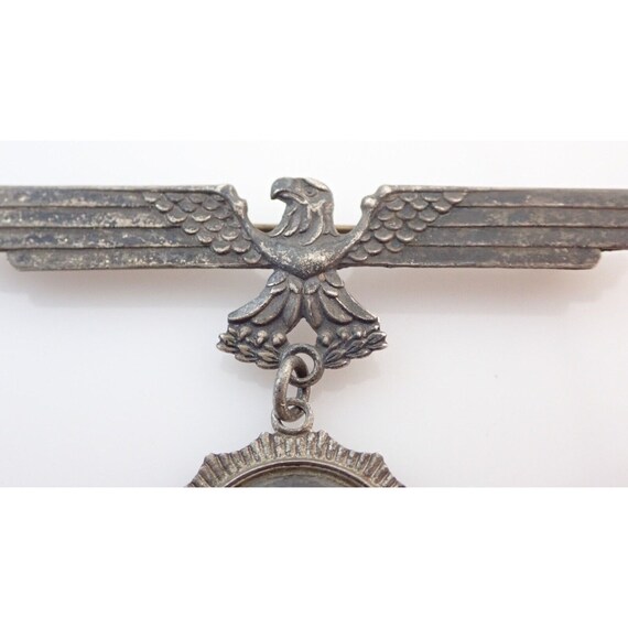 WWII Military USN NAVY Eagle Sterling Silver Swee… - image 4