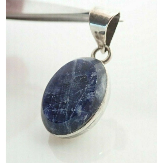 Vintage Mexico Sodalite Sterling Silver Necklace P