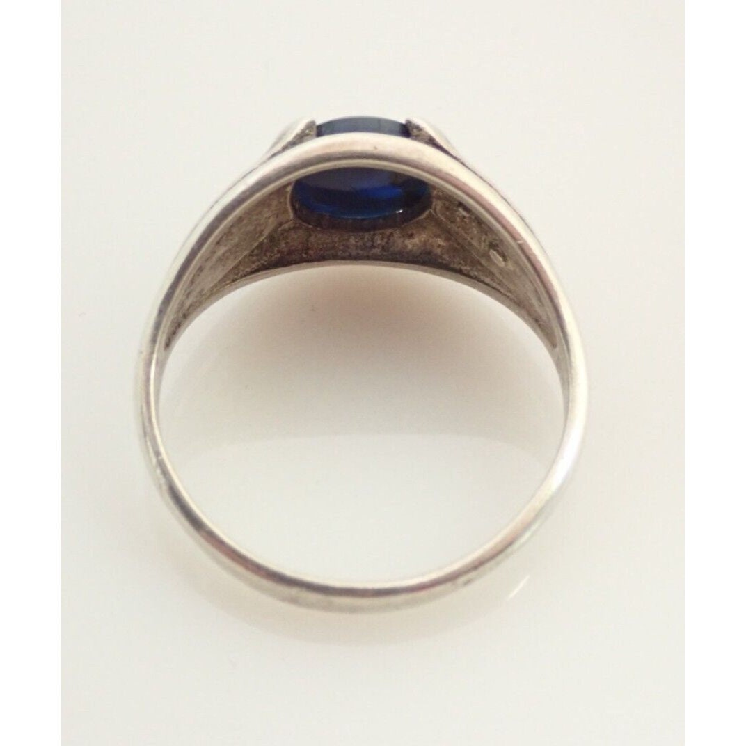 Bague Argent Sterling 925 Avec Coquille Paua - Style Sud-ouest Américain - Taille 6.25
