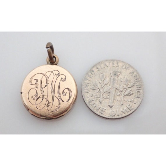 Antique Gold Filled Etched Picture Photo Locket Neckl… Gem
