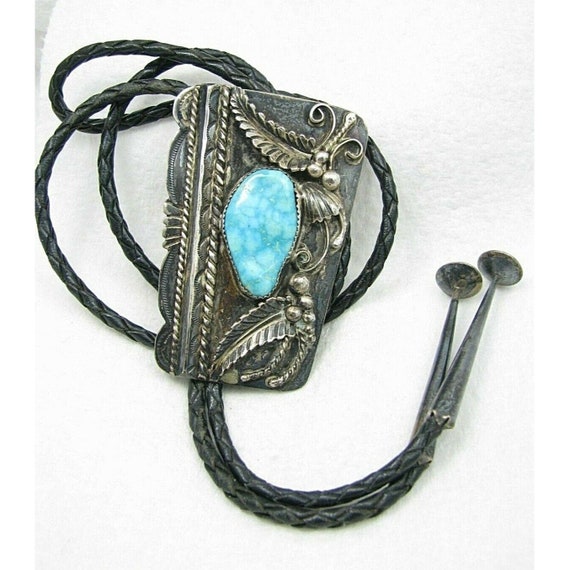 Important Vintage Navajo Kee Joe Benally (d.) Turquoise Native American Jewelry Silver Pin Old Important Vintage Navajo Kee Joe Benally (d.) Turquoise Native American Jewelry Silver Pin Old