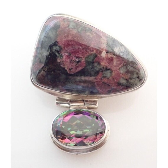 Vintage Ruby in Zoisite & Mystic Topaz Sterling S… - image 2