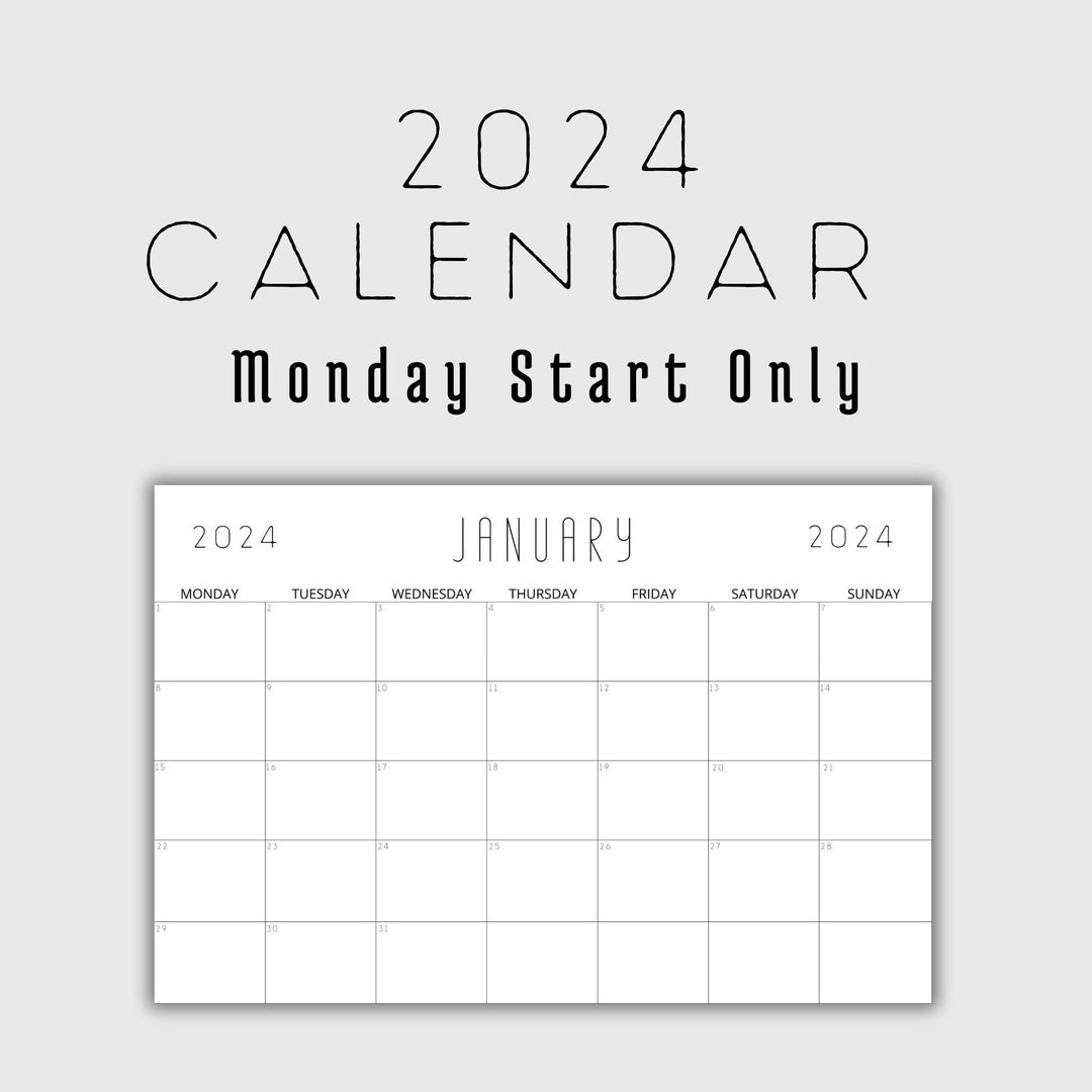 Calendario 2024 Calendario horizontal mensual 2024, Calendario mensual