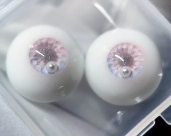 BJD Eyes Resin 16mm 14mm Resin Doll Realistic Eyes, " Pastel Pearl"
