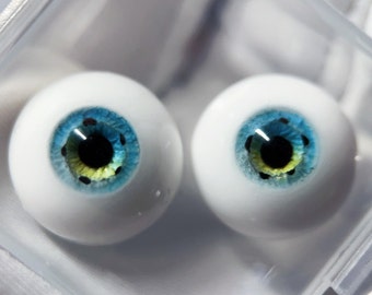 BJD Eyes Resin 16mm 14mm Resin Doll Realistic Eyes, "Sinking Moon"