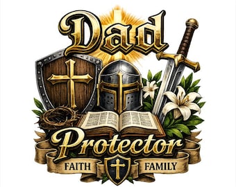Dad Christian PNG, Faith Family Father's Day Design