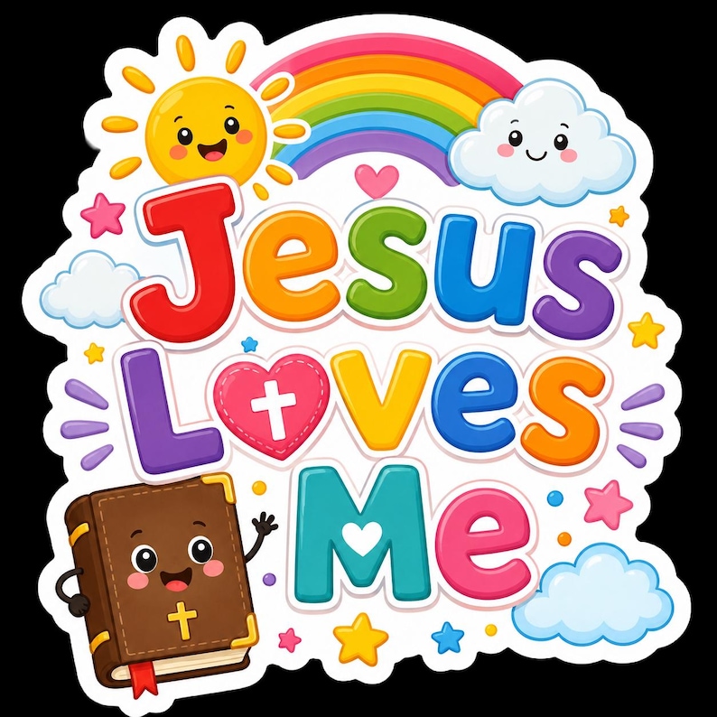 Christian Kids Sticker Bundle, Waterproof Bible Verse Jesus Stickers (8 ...