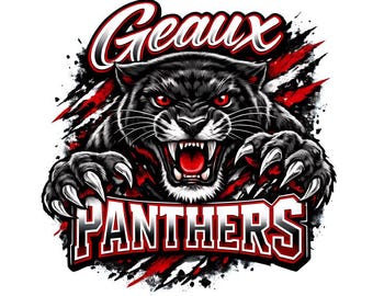 Geaux Panthers PNG, Panther Mascot Design, Panthers Spirit Wear, Digital Download