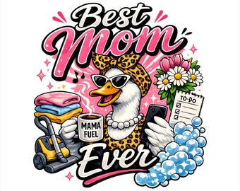 Silly Goose Mom, png, moederdagafbeelding, mama-brandstofontwerp