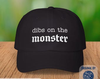 Dibs on the Monster Hat: Embroidered Monster Romance Reader Cap, Dark Romance Bookish apparel, Minotaur Book Gift, Morally Grey MMC
