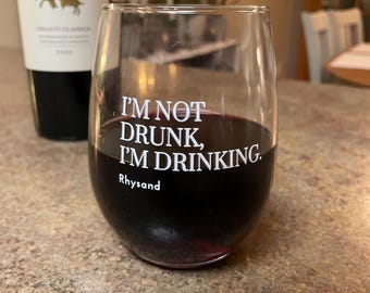 Rhys Wine Glass Original merch bookish gift 15oz stemless cup high lord book lovers night court acomaf romantasy