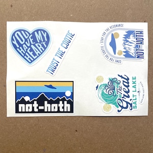 Ice Planet Barbarians Stickers Not-Hoth bookish merch alien fantasy monster romance khui ufo IPB resonance cootie lover laptop decal kindle