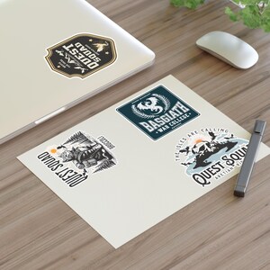 Onyx Storm Stickers Quest Squad Fourth Wing bookish merch Xaden Riorson Violet Broccoli Dragon Rider laptop decal Basgaith War College badge image 6
