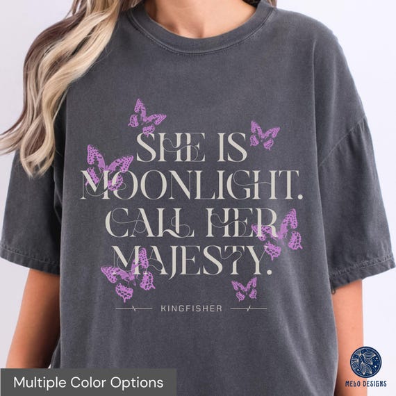 Quicksilver Kingfisher Shirt Book Saeris quote Comfort Colors lover merch fantasy romance clothes top bookish romantasy butterfly hart tee