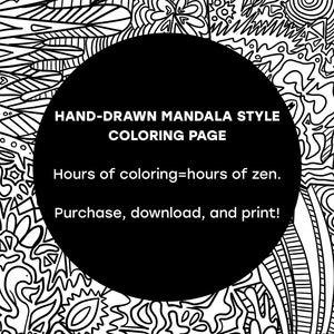 Mandala-stijl kleurplaat | Hand getekend