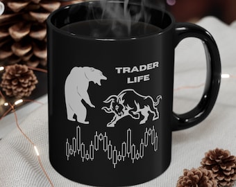 Trader Life Coffee Mug: Stock Market Investor Gift