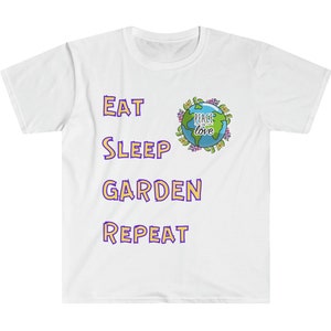 Eat Sleep Garden Repeat Funny Gardening Shirt Cute Gardening Shirt Gardening T-Shirt Gift For Gardener Fun Gift For Mom Gift For Grandmother
