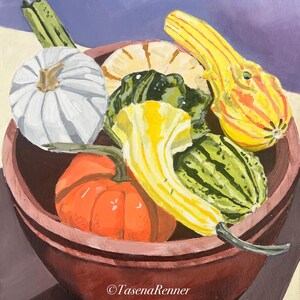 Gourd Still Life Painting: Expressive Realism Fine Art