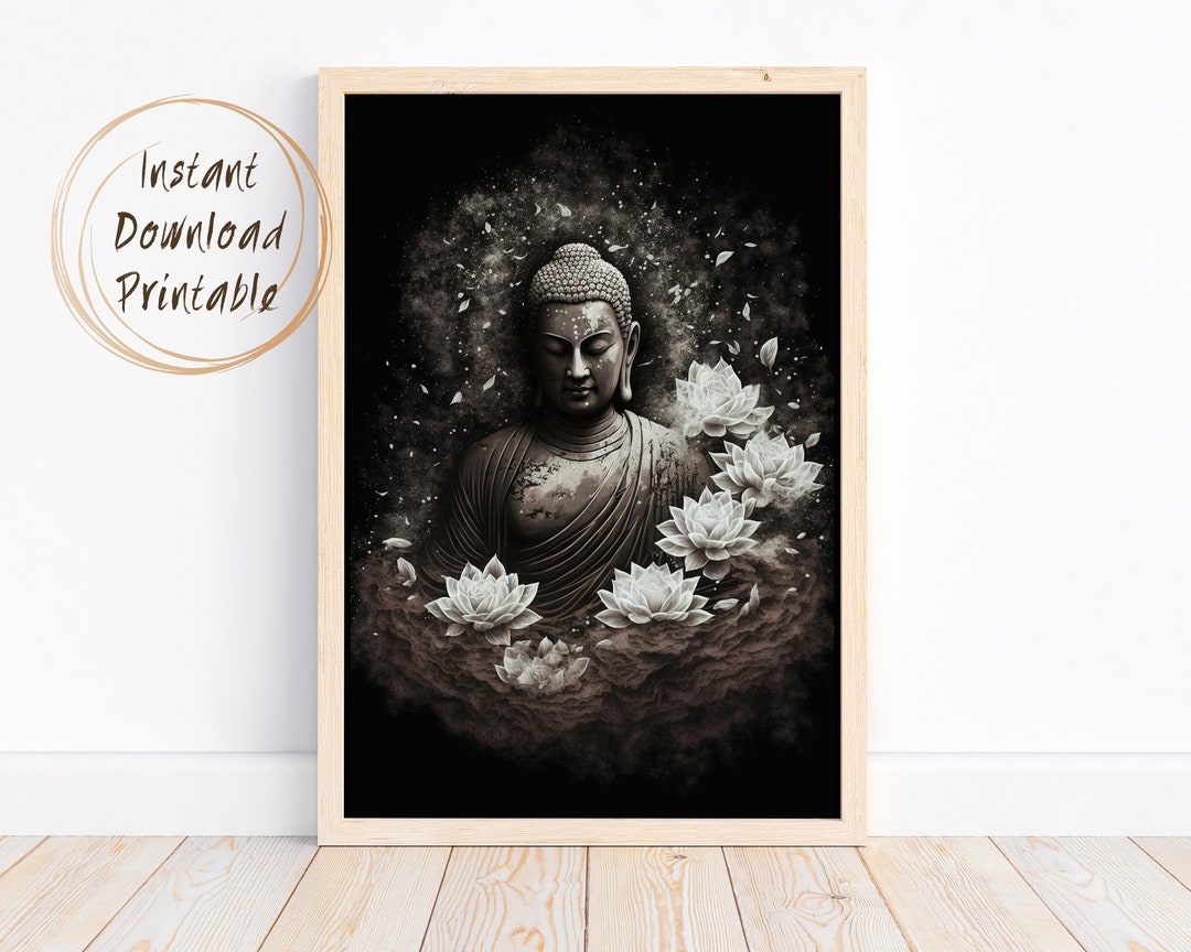 DIGITAL DOWNLOAD - Buddha Wall Art, Yoga Wall Decor, Printable ...