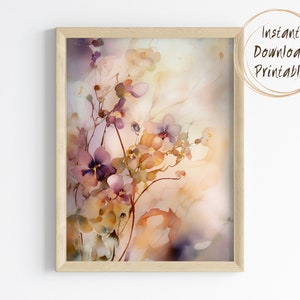 DIGITAL DOWNLOAD - Floral Painting Printable, Beautiful Flowers Poster Wall Art, Botanical Digital Print, Cottagecore Farmhouse Home Decor