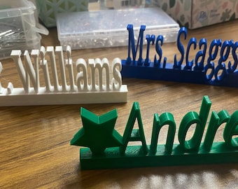 3D Printed Name Plate