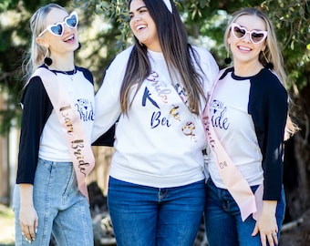 Bachelorette Party Sash Set | Bride To Be Sash | Bachelorette Sash | Bridesmaid Sashes for Bridal Party | Bridal Party Sashes