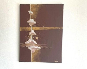 Pintura original de 16 "x 20", pintura acrílica em tela, arte personalizada, arte de parede, parede de sala de estar