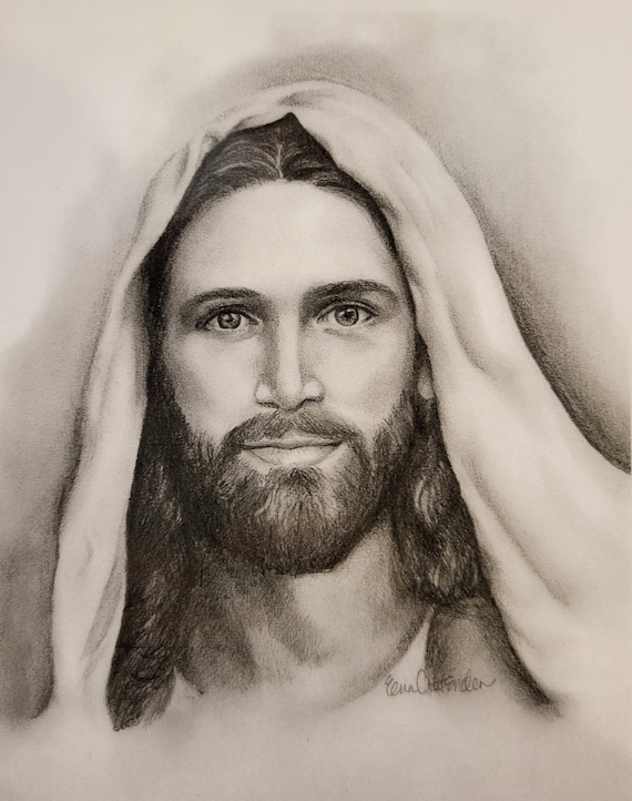 Jesus Christ Christian Drawing - Jesus Christ - Posters and Art Prints |  TeePublic