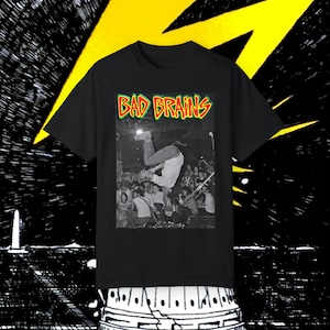 トップス BAD BRAINS 40th flyer longsleeve Bad Brains Longsleeve T-Shirt, Bad Brains Band Black Long